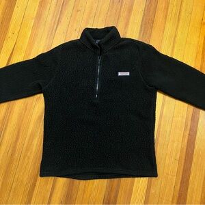 [M] Men’s Vineyard Vines Sherpa Quarter Zip Sweater - Black